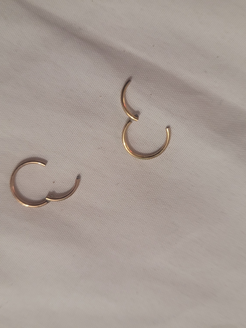 Gold Small Hoop Earrings - Unbranded